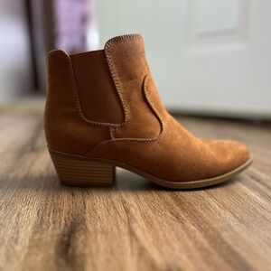 Brown Suede Arizona Booties